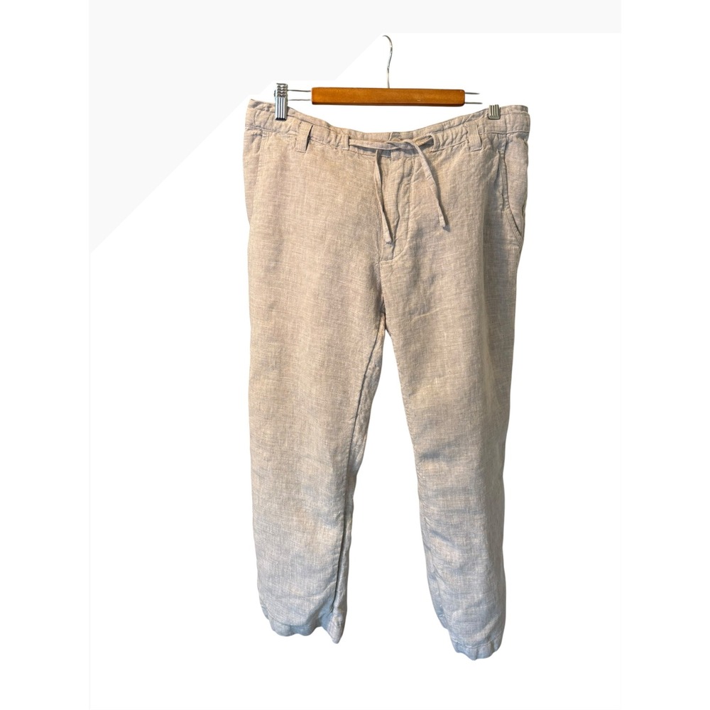 H&M 100% Linen Pull on Pants. Size 36R (XL to XXL). Pockets. Coastal Chic. Beach - Picture 2 of 10